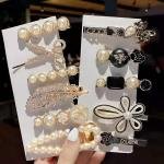 Pearl Hair Clips Set for Women & Girls | Korean Style Designer Hair Pins