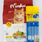 MeWow Fresh Fish & Vegetable Cat Food + Me-O Creamy Treats Salmon Flavor Combo