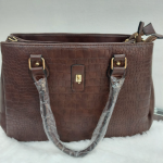 Leather hand bag With 3 partion