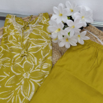 3 piece set Kurti, bottom, dupatta Kurti fully ariya work sequence