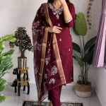 Rayon Slub  Women Kurti With Bottomwear