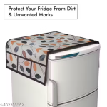 NicasaHD Premium Quality Fridge cover for Top with 1 pec handle set and 3 pec fridge mats - Set of 5 piece