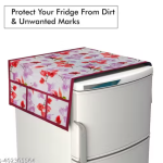 NicasaHD Premium Quality Fridge cover for Top with 1 pec handle set and 3 pec fridge mats - Set of 5 piece