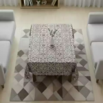 NICASA PVC 4 seater Centre Table Cover - SIZE (36 x 54) INCHES