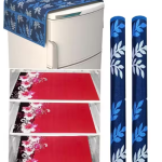 Premium Quality combo of fridge top, 2 handle cover and 3 mats-set of 6 pieces