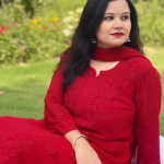 YATI Red Pure Viscose Chikankari 3D Emboss 4pcs Set