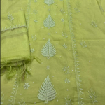 ADITI Powder Blue Pure Mulmul Chikankari Kurta Dupatta Set