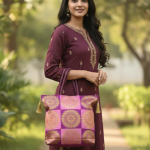 REET Banarasi Brocade Latkan Bag Satrang