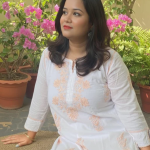 RUHANI Peach Pure Mul Cotton Chikankari Kurti and Pant Set