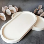 Handmade Gypsum Décor Piece With A Smooth Matte Finish