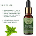 Trustmeds 100% Pure Tea Tree Essential Oil, 15ml - Therapeutic Grade, Anti-Acne, Anti-Dandruff, Antiseptic for Skin & Hair