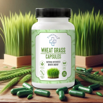 Trustmeds Organic Wheat Grass Capsules 500mg, 60 Veg Capsules: Chlorophyll Detox, Alkalizing Superfood for Immunity & Energy