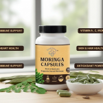 Trustmeds Pure Organic Moringa Leaf Capsules 500mg High Potency Superfood Dose - 60 Vegan Veg Capsules for Vitamins, Energy, Immunity, Antioxidant & Detox Support with Iron & Calcium