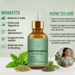 Digestion Nabhi Oil (15ml) - 100% Cold Pressed Belly Button Oil for Bloating & Gas Relief | Infused with Hing, Ajwain & Ginger