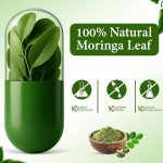 ODON NATURALS Moringa Leaf Powder Capsules - 120 Count | Nutrient-Rich Herbal Supplement with Vitamins & Minerals | Ayurvedic Daily Wellness Capsules for for Men & Women