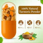 ODON NATURAL TURMERIC Capsule I Boosts Immunity & Promotes Healthy Skin | Regulates Blood Sugar Levels & Controls Diabetes- 120Capsules