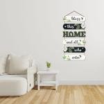 VIBHSA Home Decorative Wall Art MDF Wooden Wall Hanger for Living room | Bedroom | Gifts Set of 6