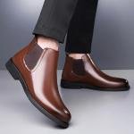 Latest Premium Men Leather Chelsea Boots with TPR Sole | Genuine Leather Slip-On Ankle Length Boots | Stylish & Comfortable Formal/Casual Boots for Men & Boys