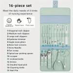 Professional Stainless Steel 16-in-1 Manicure & Pedicure Kit for Women & Men | Nail Clippers, Nail Scissors, Cuticle Trimmer, Grooming Tools Set with Luxury Travel Case (Multi-Color