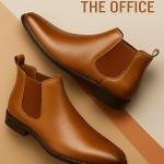 Latest Premium Men Leather Chelsea Boots with TPR Sole | Genuine Leather Slip-On Ankle Length Boots | Stylish & Comfortable Formal/Casual Boots for Men & Boys