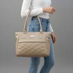 Premium Quality Women’s Stylish Handbag | Elegant PU Leather Shoulder & Tote Bag for Ladies | Spacious Multi-Compartment Design with Golden Hardware & Fur Ball Charm