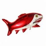 Shark Foil Balloons,  Shark Helium Balloons, Red And Blue (pack of 1)