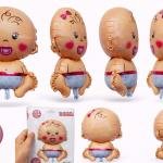 Baby Arrival Foil Balloon Pink & Blue (pack of 1)