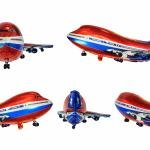 Aeroplan Shape Foil Balloon for Aviation Navy Theme Happy Birthday Party (pack of 1)