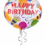 Gorgeous Moment Printed Round Shape Happy Birthday Foil Balloon(pack of 1)
