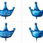 Solid Prince & Princess Foil Balloons For Decoration Birthday(pack of 1)Girls- Pink ,Boys-Blue