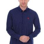 Navy Blue Slim Fit Casual Shirt
