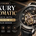 Watch for Men Luxury Automatic Timepiece with Visible Working Gears & Premium Design