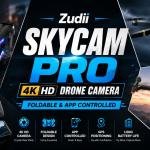 Zudii SkyCam Pro 4K HD Drone Camera | Foldable & App Controlled